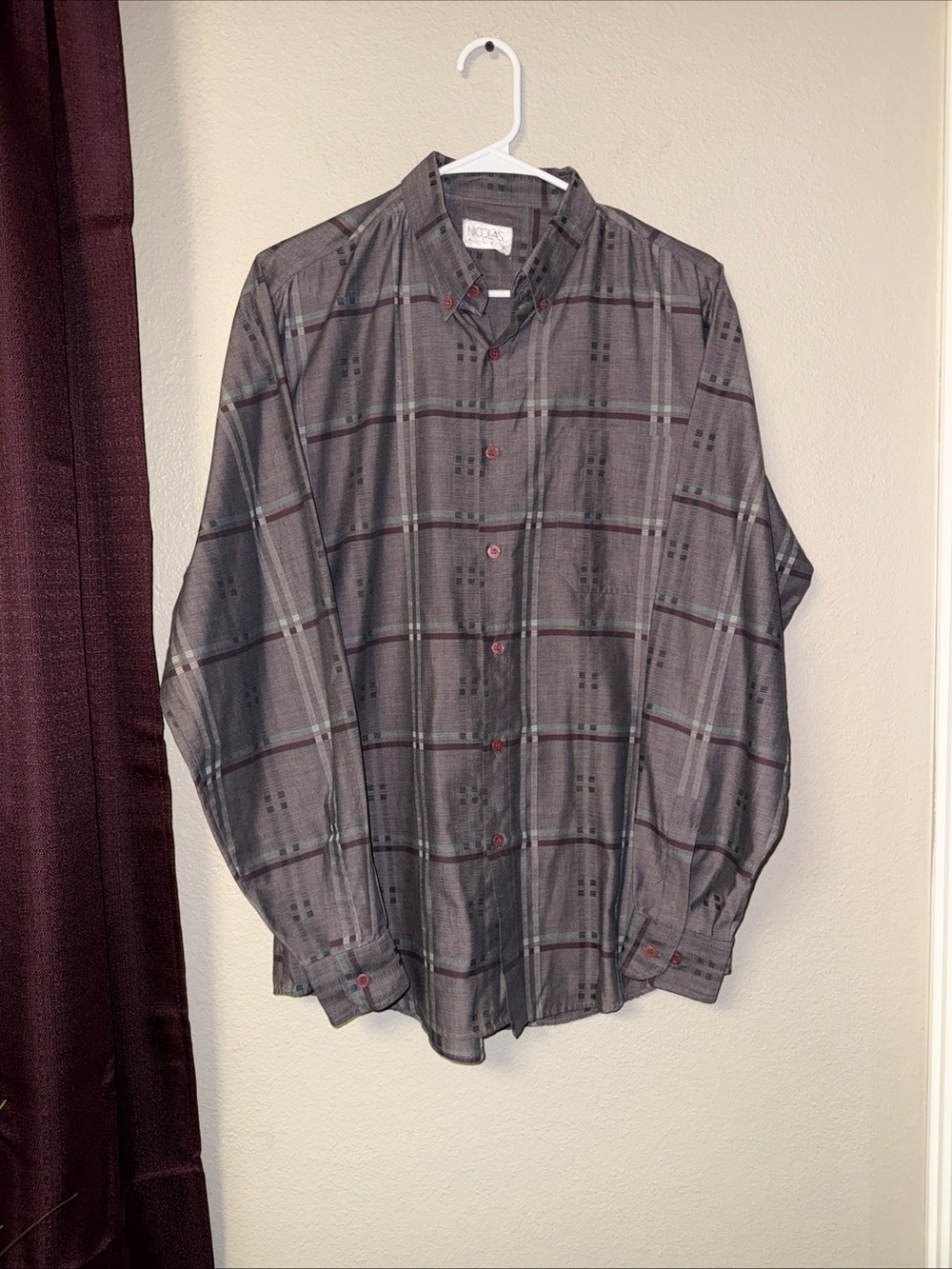 MS4 Nicholas Allen Men’s Long Sleeve Button-Down Shirt Size Large